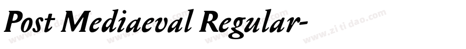 Post Mediaeval Regular字体转换